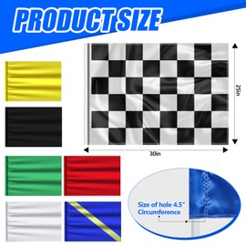 Set of 7 Race Track Flag 25 x 30 inch Polyester Racing Flag Set Race Event Flags Racetrack Flags for Sports Race Track Outdoor Karting Circuit and Home Indoor Outdoor Party Decorations