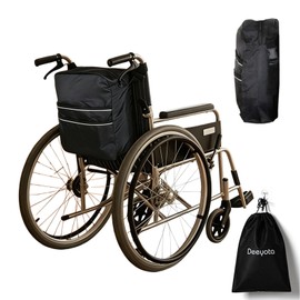DEEYOTA Wheelchair Bag, Wheelchair Back Bag, Functional Lightweight Storage Bag, For Elderly and Disabled People, Large Capacity, Convenient Storage, For Wheelchairs, Hanging Bag, Waterproof