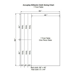 Accuplay Pre Cut 20 oz Pool Felt - Billiard Cloth For 7' Table English Green - Tan