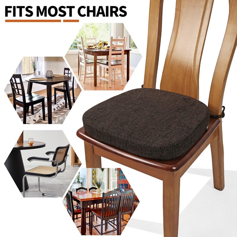 SINOSSO Thickened 2.5" Dining Chair Cushion, Soft Blended High Density