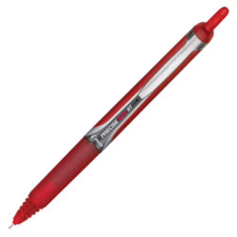 Pilot Precise V5 Rt, Bolígrafo Retráctil, Tinta Líquida Rojo, Doce