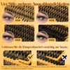 QUEWEL Lash Cluster 320 STK Wimpern Extensions Set, gemischte Länge