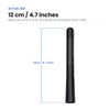 4.7" Short Motorcycle Antenna 2-Pack, Carbon-Fiber Style Stubby Radio Antenna,