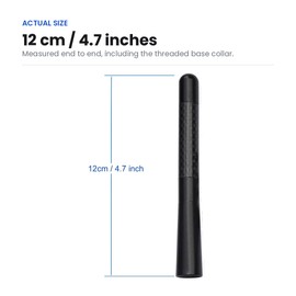 4.7" Short Motorcycle Antenna 2-Pack, Carbon-Fiber Style Stubby Radio Antenna, Aftermarket Replacement for Compatible Touring Motorcycles