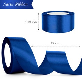 Royal Blue Ribbon Satin Ribbon 1.5" Wide Navy Blue Ribbon for Gift Wrapping 25 Yards Navy Ribbon Blue Satin Ribbon Gift Wrap Ribbon Blue Dark Blue Ribbon Blue Christmas Ribbon Wide Blue Ribbon