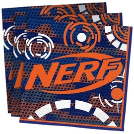 Unique 51382 Nerf Party Napkins, 16 Count