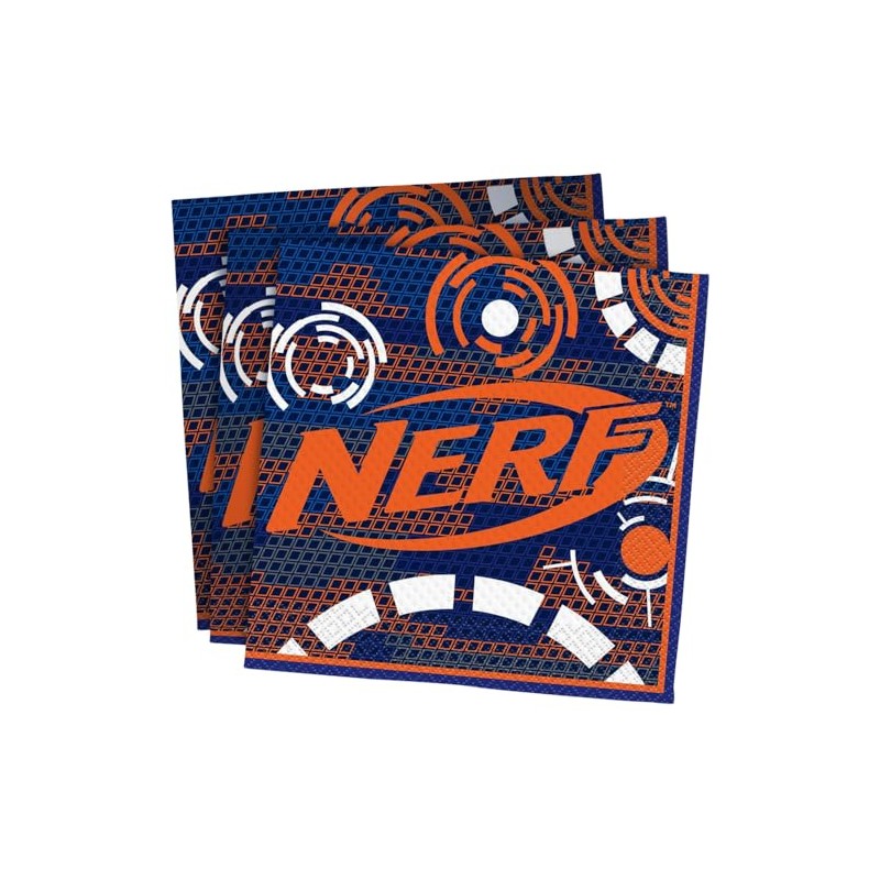 Unique 51382 Nerf Party Napkins, 16 Count