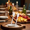 2Pcs Transparent 6" Glass Honey Dipper Sticks Stirring Sticks Server