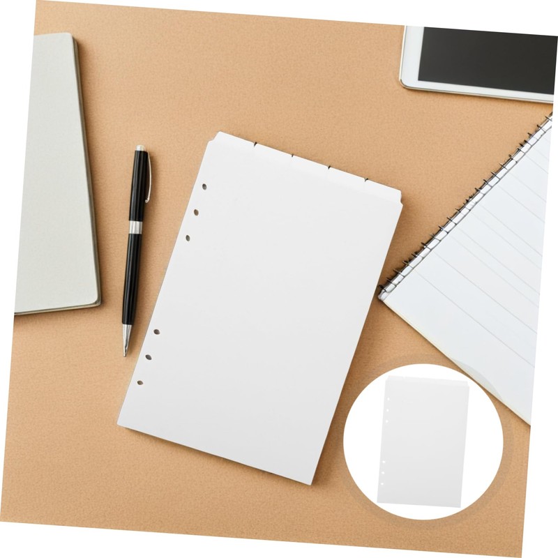 Gatuida 25pcs Binder Divider Tabs Loose Leaf Inserts with Removable