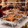 9Qt Chafing Dishes for Buffet, 4 Pack Silver 304 Stainless