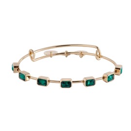 Alex and Ani May Birthstone Emerald Cut Bangle