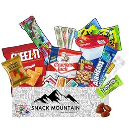 Mini Care Package Gift Box (20 Piece) - Snack Mountain Brand Assorted Snacks, Candy Surprise, Birthday, College, School, Get Well Soon