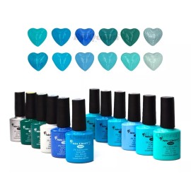 Miss Cherry Gel Semipermanente Gama D1 | Azul | 12 Pzs