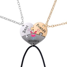 Heart Butterfly Matching Necklaces for Best Friends Birthday Gifts for Women Friendship Necklace with 3 Puzzle Piece Gifts to Bestfriend Bestie Soul Sister Best Friend Necklace