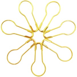 YOUOWO Lock Needle Gold 22mm Stainless Steel 300-Piece Set Lock Pins Gourd Shape for Sewing Craft Knitting DIY Handmade