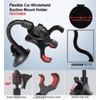 Ramtech Car Truck GPS Windshield Dual Clip Mount, Suction Cup
