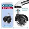 TICONN Office Chair Caster Wheels 2" Dual Wheels Set of