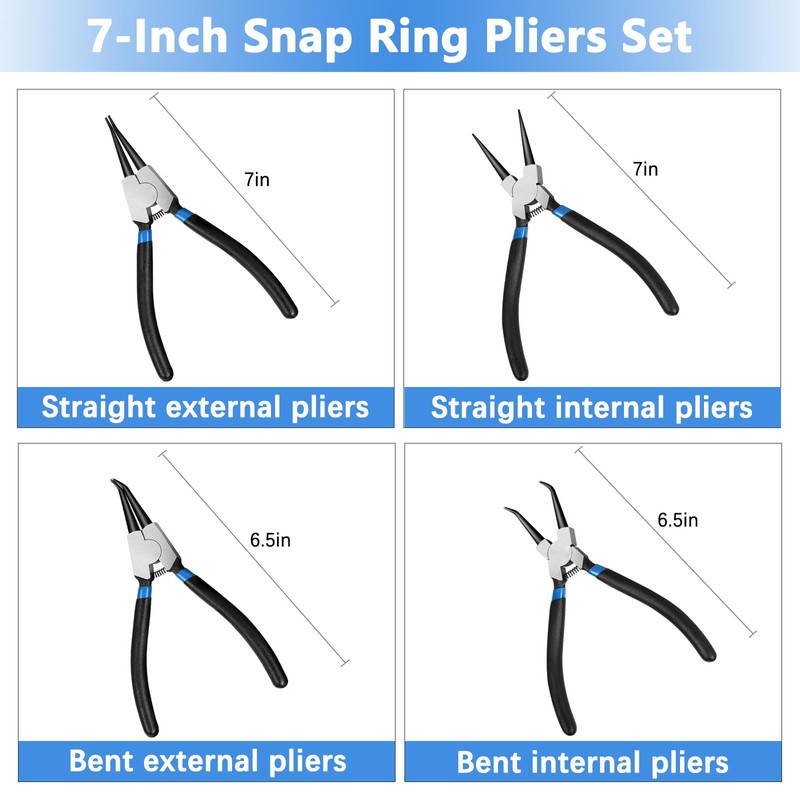 850Pcs C-clip External Retaining Rings Snap Rings Assortment Kit Circlip