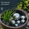 MIJOMA Set di 7 palline decorative da giardino in acciaio