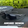 AWGSEE Polarized Sports Sunglasses for Men 100% UV Protection Wrap