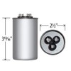 Motor Dual Run Capacitor Round 75 10 uf MFD 440