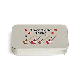 Maisie Moo Gifts Limited Guitar Pick Plectrum Tin Holder Gift - Take Your Pick - Pocket Sized
