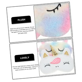 DECHOUS 2pcs Unicorn Plush Eye Masks for Women Eye Covers for Travel Home and Relaxation