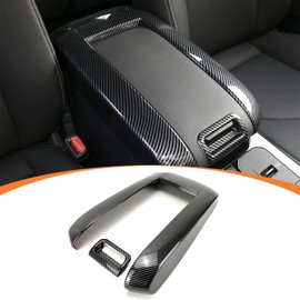 Kekadmai Armrest Box Cover Compatible with Toyota Highlander 2020 2021 2022 2023, Center Console Protector, ABS Decorative Interior Accessory (Armrest Cover, Carbon Fiber Style)