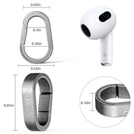 TISUR Mini Titanium Key Rings,Small Carabiner Keychain Clip Quick Release Key Chain Connector Keychain Accessories for Car (5Pcs Titanium Key Ring Links)