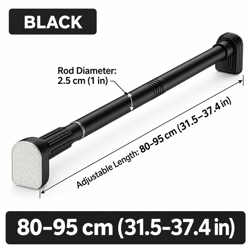 Adjustable Shower Curtain Rod for Bathrooms and Laundry Rooms –