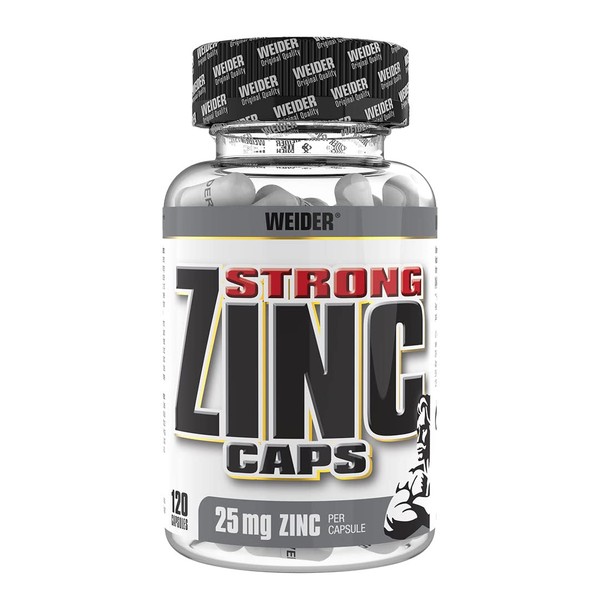 WEIDER Strong Zinc Caps, hochdosiert, Premium Qualität 25 mg Zink pro Kapsel, 120 Kapseln, Immunsystem