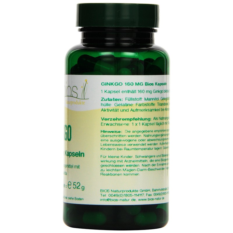 Bios Ginkgo 160 mg, 100 capsules (52g)