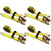 KJE KJE 4 Pack Ratchet Straps Heavy Duty,2" x 27'