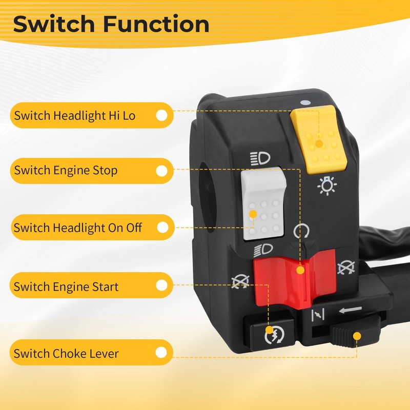 M MATI Handlebar Switch Start Kill Stop Headlight for Honda