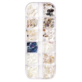 Jiwoong Market Sea Shell Nail Parts 12 types of mixed collection, 1 piece / 지웅마켓 바다 조개껍질 네일파츠 12종혼합모음, 1개