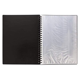 Marbig (R) 2007202 Display Book Refillable A4 Clear Front 20 Pockets Black