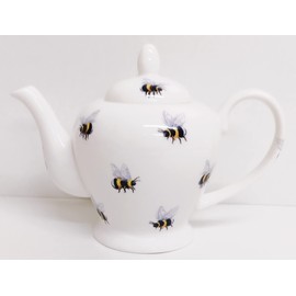 Rainbow Decors Bees Teapot Fine Bone China Bumblebee Small Tea Pot 20oz Hand Decorated UK, Multicolour