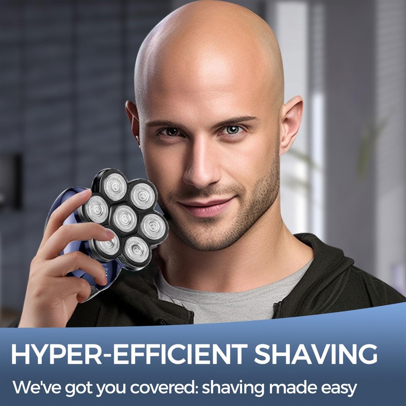 7 Blades Head Shaver Replacement Heads, Universal Fit for Electric