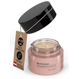 Rosental Organics BB Eye Cream with Moroccan Lava Clay – Brightening, Hydrating & Smoothing for Dark Circles, Wrinkles, and Under Eye Care – Organic Eye Cream for All Skin Types, 15ml (0.5 fl. oz)