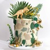 21 PCS Gold Dinosaur Cake Toppers Dinosaur Figures Green Ball