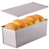 CHEFMADE Loaf Pan with Lid,Commercial Pullman Bread Pan 2.2Lb Dough