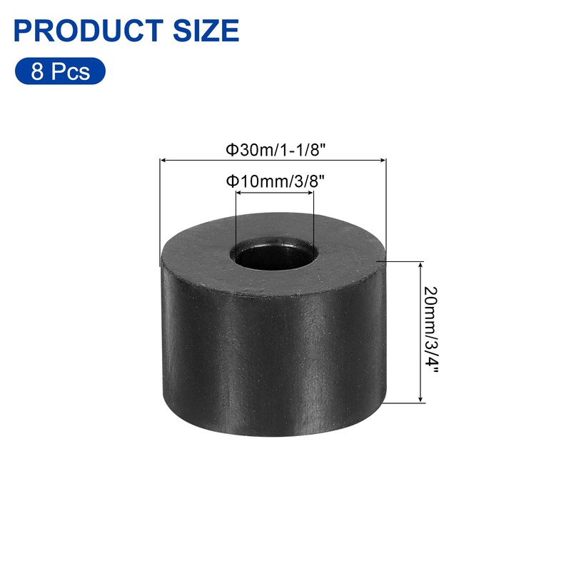 uxcell 8Pcs 1-1/8" OD x 3/8" ID x 3/4" Thick