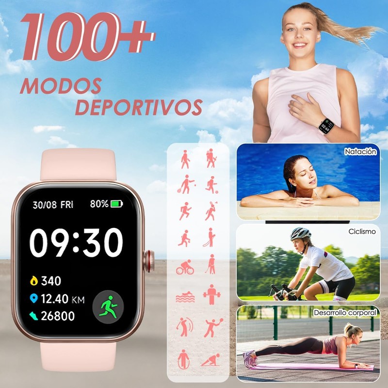 EASYTAO Smartwatch Hombre Alexa, Llamadas Bluetooth, IP68, 1.91'' HD