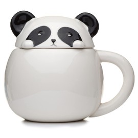 Puckator Ceramic Cup with Shaped Lid - Panda - Sweet Animals