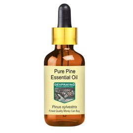 Devprayag Pure Pine Essential Oil (Pinus sylvestris) with Glass Dropper Natural Therapeutic Grade Steam Distilled 100ml (3.38 oz)