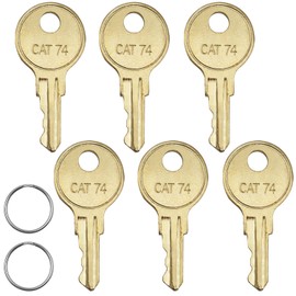 Key for Paper Towel Dispenser, 6 Pack 33043 CAT74 Toilet Paper Dispenser Key with 2 Key Rings, Replacement Keys for Bobrick, Dispenser Keys Compatible with Bobrick 33043 CAT74 Commercial Roll Towel