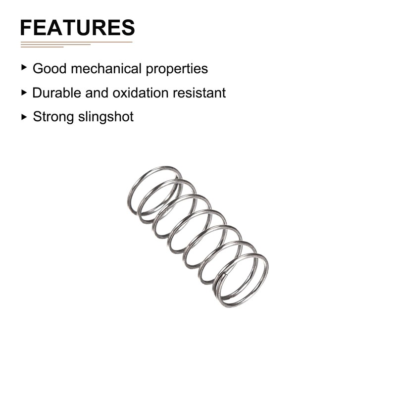 DTGN 0.3x4x10mm(DxODxL) Compression Spring - 30Pack - Good for Machinery