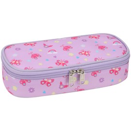 Bagseri Pencil Case for Kids - Special Cute Pencil Pouch for Girls Large Capacity Pencil Bag Aesthetic Kids Pencil Box for School (Purple Butterfly)