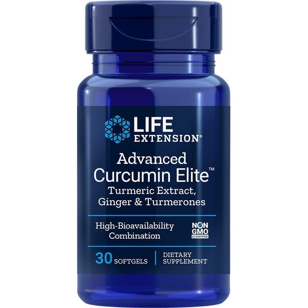 Life Extension Advanced Curcumin Elite Turmeric Extract, Ginger, & Turmerones 30 softgels
