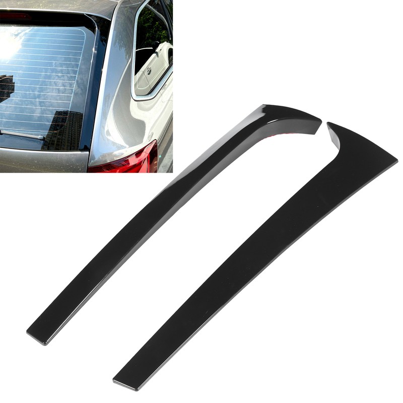 2PCS Rear Window Side Trim Gloss Black ABS Replacement for